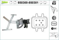 VALEO Mecanism actionare geam VALEO 850301 (850301)
