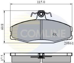 COMLINE set placute frana, frana disc COMLINE CBP0928 (CBP0928)