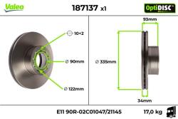 VALEO Disc frana VALEO 187137 (187137)