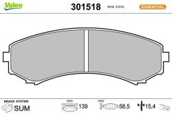 VALEO set placute frana, frana disc VALEO ESSENTIAL 301518 (301518)