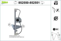 VALEO Mecanism actionare geam VALEO 852550 (852550)