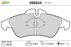 VALEO set placute frana, frana disc VALEO 598044 (598044)