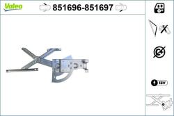 VALEO Mecanism actionare geam VALEO 851696 (851696)