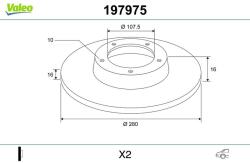 VALEO Disc frana VALEO 197975 (197975)