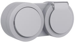 OVIVO Priza cu capac si intrerupator aplicat 16A IP54 gri (EL0083963)