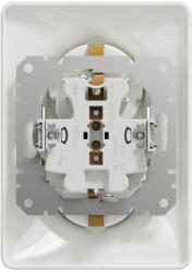 Schneider Electric Priza dubla Schuko 2P E 16A alba cu obturatoare (EL0075620)