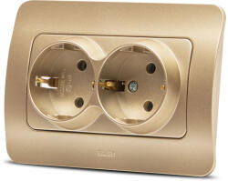 Elbi Priza dubla Schuko 16A titan Jazz (EL0072950)