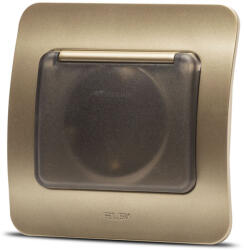 Elbi Priza Schuko cu capac 16A titan Jazz (EL0072947)