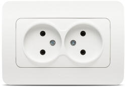 Elbi Priza dubla Schuko 16A alb mat Jazz (EL0072891)