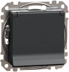 Schneider Electric Priza Schuko cu capac si protectie copii 16A antracit (EL0078389)