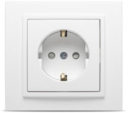 Elbi Priza Schuko cu protectie copii 16A alb mat Zena (EL0072968)