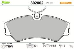 VALEO set placute frana, frana disc VALEO 302002 (302002)