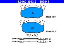 ATE set placute frana, frana disc ATE 13.0460-3943.2 (13.0460-3943.2)