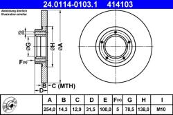 ATE Disc frana ATE 24.0114-0103.1 (24.0114-0103.1)