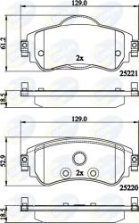 COMLINE set placute frana, frana disc COMLINE CBP32145 (CBP32145)