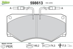 VALEO set placute frana, frana disc VALEO 598613 (598613)