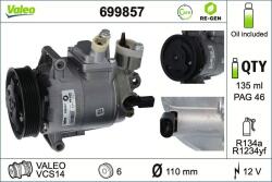 VALEO Compresor, climatizare VALEO RE-GEN REMANUFACTURED 699857 (699857)