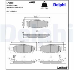 DELPHI set placute frana, frana disc DELPHI LP1508 (LP1508)