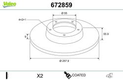 VALEO Disc frana VALEO 672859 (672859)