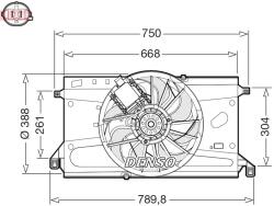 DENSO Ventilator, radiator DENSO DER10011 (DER10011)