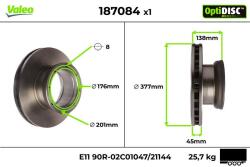 VALEO Disc frana VALEO 187084 (187084)