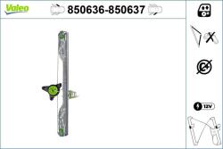 VALEO Mecanism actionare geam VALEO 850636 (850636)