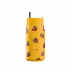 Estia Home Art Lens Save The Aegean Pahar Termos Oțel Inoxidabil Fără BPA 360ml Berry Bright cu Pai 01-42936 (01-42936)