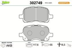 VALEO set placute frana, frana disc VALEO 302749 (302749)