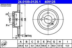 ATE Disc frana ATE 24.0109-0125.1 (24.0109-0125.1)