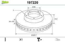 VALEO Disc frana VALEO 197220 (197220)
