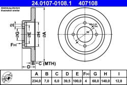 ATE Disc frana ATE 24.0107-0108.1 (24.0107-0108.1)