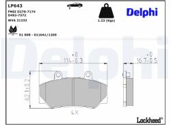 DELPHI set placute frana, frana disc DELPHI LP643 (LP643)