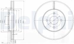 DELPHI Disc frana DELPHI BG3742 (BG3742)