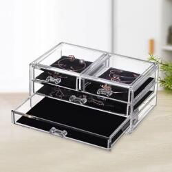 MoftX Cutie Acrilica cu Sertare pentru Organizarea Cosmeticelor 23x12x10cm (1152839)