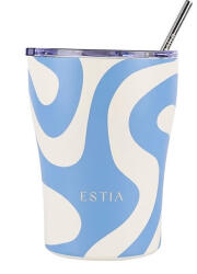 Estia Home Art Coffee Mug Save The Aegean Reciclabil Pahar Termos Oțel Inoxidabil Fără BPA 350ml Ocean Waves cu Pai 01-48990 (01-48990)