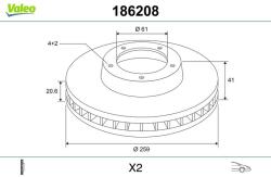 VALEO Disc frana VALEO 186208 (186208)