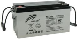 Ritar Оловна батерия RITAR (RA12-80), AGM, 12V, 80 Ah, 350/ 167/ 182 mm, Терминал F11(M6)