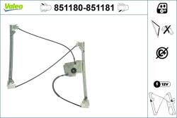 VALEO Mecanism actionare geam VALEO 851180 (851180)