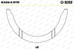 GLYCO Saiba distantier, arbore cotit GLYCO A326/2 STD (A326/2 STD)