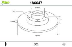 VALEO Disc frana VALEO 186647 (186647)