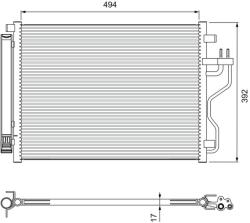 VALEO Condensator, climatizare VALEO 814396 (814396)