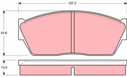 TRW set placute frana, frana disc TRW GDB284 (GDB284)
