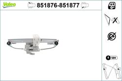 VALEO Mecanism actionare geam VALEO 851876 (851876)