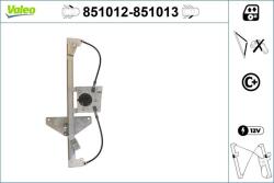 VALEO Mecanism actionare geam VALEO 851012 (851012)