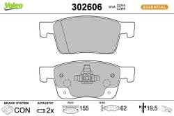 VALEO set placute frana, frana disc VALEO ESSENTIAL 302606 (302606)