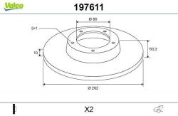 VALEO Disc frana VALEO 197611 (197611)