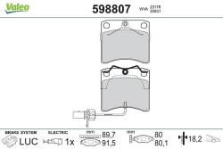 VALEO set placute frana, frana disc VALEO 598807 (598807)