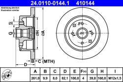 ATE Disc frana ATE 24.0110-0144.1 (24.0110-0144.1)