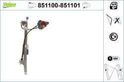 VALEO Mecanism actionare geam VALEO 851100 (851100)