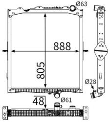 MAHLE Radiator, racire motor MAHLE CR 2092 000S (CR 2092 000S)